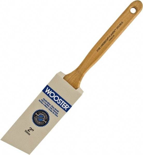 Wooster Brush - 2" Angled Hog Sash Brush - 2-11/16" Bristle Length, 7-7/8" Maple Fluted Handle - Americas Industrial Supply
