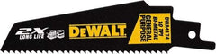 DeWALT - 4" Long x 1" Thick, High Speed Steel Reciprocating Saw Blade - Straight Profile, 10 TPI, Toothed Edge, Universal Shank - Americas Industrial Supply