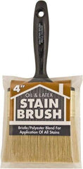 Wooster Brush - 4" Flat Synthetic Utility Paint Brush - 2-11/16" Bristle Length, 5-3/4" Plastic Beavertail Handle - Americas Industrial Supply