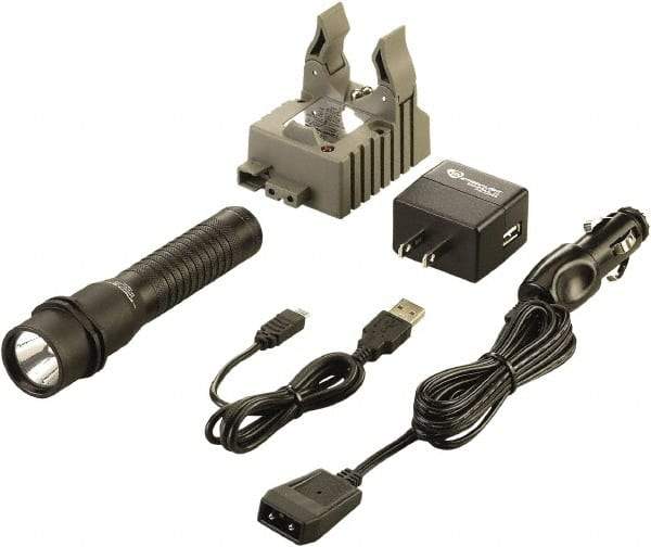 Streamlight - White LED Bulb, 260 Lumens, Industrial/Tactical Flashlight - Black Aluminum Body, 1 3.75V Lithium-Ion Battery Included - Americas Industrial Supply