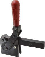 De-Sta-Co - 2,500 Lb Holding Capacity, Vertical Handle, Manual Hold Down Toggle Clamp - 129° Handle Movement, 199° Bar Opening, Solid Bar, Straight Base, Electro-Plated Zinc, Carbon Steel - Americas Industrial Supply