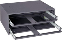 Durham - 2 Drawer, Small Parts Slide Rack Cabinet - 11-3/4" Deep x 15-1/4" Wide x 6-1/4" High - Americas Industrial Supply