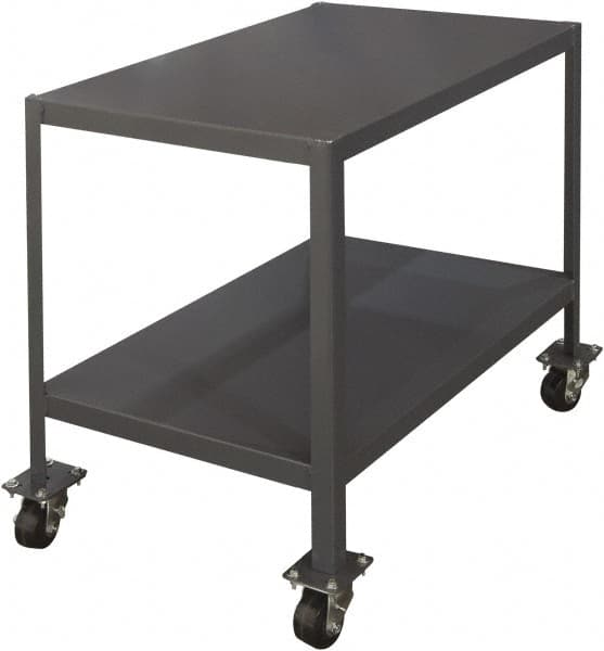 Durham - Mobile Work Bench - Steel, Gray, 72" Long x 36" Deep x 36" High - Americas Industrial Supply