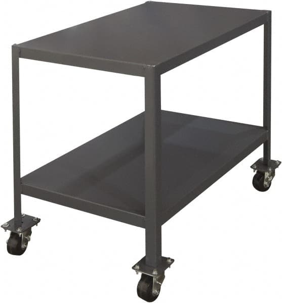 Durham - Mobile Work Bench - Steel, Gray, 48" Long x 24" Deep x 36" High - Americas Industrial Supply