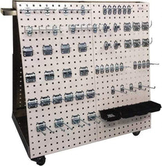 Triton - 21-1/4 Inches Wide x 39-1/4 Inches High x 36-3/4 Inches Deep A-Frame Double Sided Pegboard Tool Cart - 800 Lbs. Load Limit, Includes 56 Piece LocHook Assortment and 4 Plastic Bins - Americas Industrial Supply