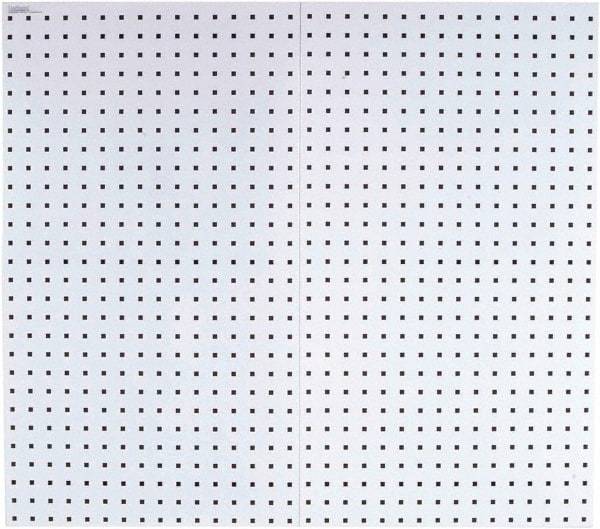 Triton - 18" Wide x 36" High Industrial Steel Tool Peg Board System - 2 Panels, Steel, White - Americas Industrial Supply