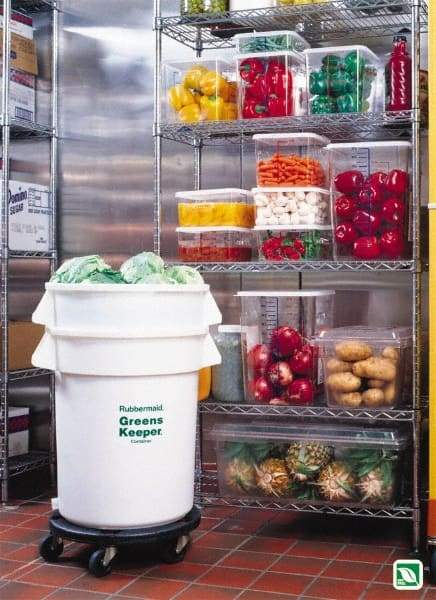 Rubbermaid - Round, White Polyethylene Food Storage Container - 33-1/2" High x 22-1/2" Wide - Americas Industrial Supply