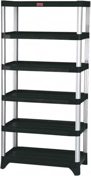 Rubbermaid - 73" High x 20" Wide x 35" Deep, 6 Shelf Structural Plastic Open Shelving - 20 Inches Wide x 73 Inches High x 35 Inches Deep, 800 lbs. Limit - Americas Industrial Supply
