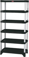 Rubbermaid - 73" High x 20" Wide x 35" Deep, 6 Shelf Structural Plastic Open Shelving - 20 Inches Wide x 73 Inches High x 35 Inches Deep, 800 lbs. Limit - Americas Industrial Supply