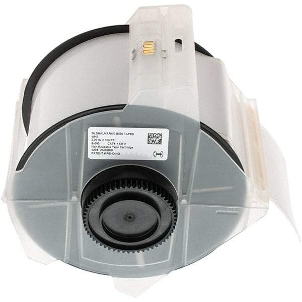 Brady - 2-1/4" Wide x 1,200" Long, White Vinyl Tape - For Globalmark Industrial Labeling System - Americas Industrial Supply
