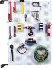 Triton - 48" Wide x 72" High Swing Panel Peg Board Storage System - 1 Panel, Hardboard, Brown - Americas Industrial Supply