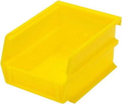 Triton - 5-3/8" Deep, Yellow Polypropylene Hopper Stacking Bin - 3" High x 4-1/8" Wide x 5-3/8" Long - Americas Industrial Supply