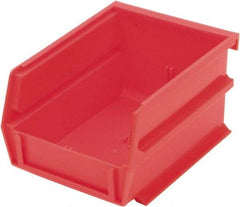 Triton - 5-3/8" Deep, Red Polypropylene Hopper Stacking Bin - 3" High x 4-1/8" Wide x 5-3/8" Long - Americas Industrial Supply