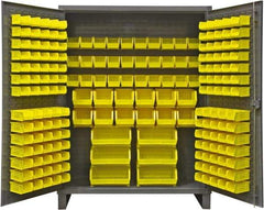 Durham - 198 Bin Storage Cabinet - Steel, 60" Wide x 24" Deep x 78" High, Gray - Americas Industrial Supply