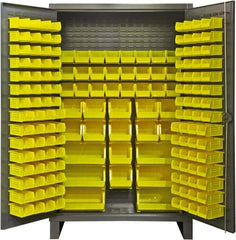 Durham - 162 Bin Storage Cabinet - Steel, 48" Wide x 24" Deep x 78" High, Gray - Americas Industrial Supply