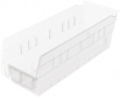 Akro-Mils - 11-5/8" Deep, Clear Hopper Shelf Bin - 4" High x 4-1/8" Wide x 11-5/8" Long - Americas Industrial Supply