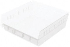 Akro-Mils - 11-5/8" Deep, Clear Hopper Shelf Bin - 4" High x 11-1/8" Wide x 11-5/8" Long - Americas Industrial Supply