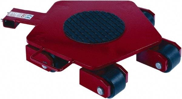 GKS - 8,800 Lb Capacity Steel Machine Dolly - 29.9" Long x 22.1" Wide x 4.3" High, 3.3" Wheels - Americas Industrial Supply
