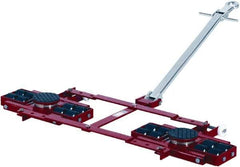 GKS - 26,400 Lb Capacity Steel Machine Dolly - 21.3" Long x 61.4" Wide x 4.3" High, 3.3" Wheels - Americas Industrial Supply