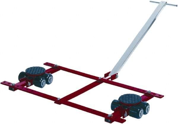 GKS - 13,200 Lb Capacity Steel Machine Dolly - 21.3" Long x 53.9" Wide x 4.3" High, 3.3" Wheels - Americas Industrial Supply