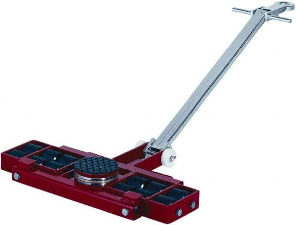 GKS - 19,800 Lb Capacity Steel Machine Dolly - 33.1" Long x 23" Wide x 4.3" High, 3.3" Wheels - Americas Industrial Supply
