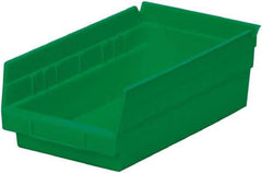 Akro-Mils - 11-5/8" Deep, Green Hopper Shelf Bin - 4" High x 6-5/8" Wide x 11-5/8" Long - Americas Industrial Supply