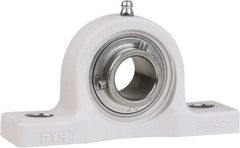 Value Collection - 1-1/4" ID, 6-5/8" OAL x 3-23/32" OAH Pillow Block - 3,462 Lb Static Cap, 5,777 Lb Dyn Cap, 5" Btw Mnt Hole Ctrs, 1-7/8" Base-to-Ctr Ht, Thermoplastic - Americas Industrial Supply
