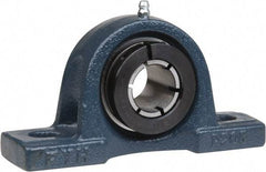 Value Collection - 1-3/16" ID, 6-1/2" OAL x 3-5/16" OAH Pillow Block - 2,540 Lb Static Cap, 4,383 Lb Dyn Cap, 4-3/4" Btw Mnt Hole Ctrs, 1-11/16" Base-to-Ctr Ht, Cast Iron - Americas Industrial Supply