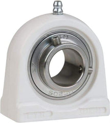 Value Collection - 5/8" ID, 2-7/8" OAL x 2-19/32" OAH Tapped Base - 1,495 Lb Static Cap, 2,877 Lb Dyn Cap, 2" Btw Mnt Hole Ctrs, 1-5/16" Base-to-Ctr Ht, Thermoplastic - Americas Industrial Supply