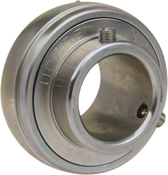 Value Collection - 1-3/16" ID x 2.441" OD, 4,383 Lb Dynamic Capacity, Ball Bearing Insert Insert Bearing - Zinc Chromate Plated Steel Insert, 3/4" Race Width, 2,540 Lb Static Capacity - Americas Industrial Supply