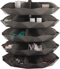 Durham - 10,000 Lb Capacity, 29" Deep x 66-5/16" High, Rotating Bin Rack - 1 Side, Gray Steel Bins - Americas Industrial Supply