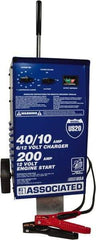 Associated Equipment - 6/12 Volt Automatic Charger - 40 Amps/10 Amps, 200 Starter Amps - Americas Industrial Supply