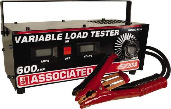 Associated Equipment - 6 to 24 Volt Heavy-Duty Battery Load Tester - 0 to 1,200 CCA Range, 5-1/2' Cable - Americas Industrial Supply