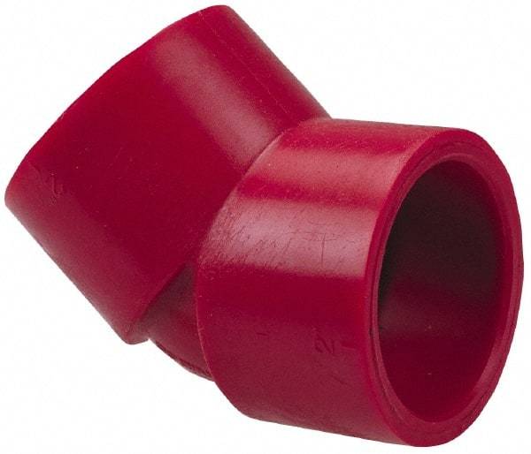 NIBCO - 1-1/2" PVDF Plastic Pipe 45° Elbow - Schedule 80, S x S End Connections - Americas Industrial Supply