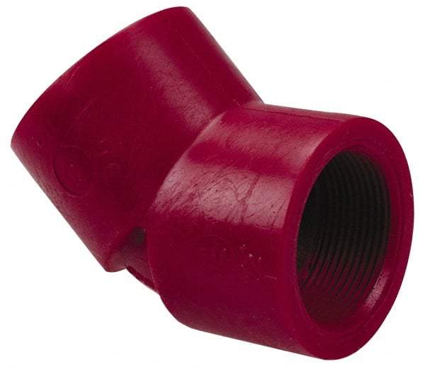 NIBCO - 2" PVDF Plastic Pipe 45° Elbow - Schedule 80, FIPT x FIPT End Connections - Americas Industrial Supply
