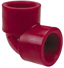NIBCO - 1-1/2 x 1" PVDF Plastic Pipe 90° Elbow - Schedule 80, FIPT x FIPT End Connections - Americas Industrial Supply