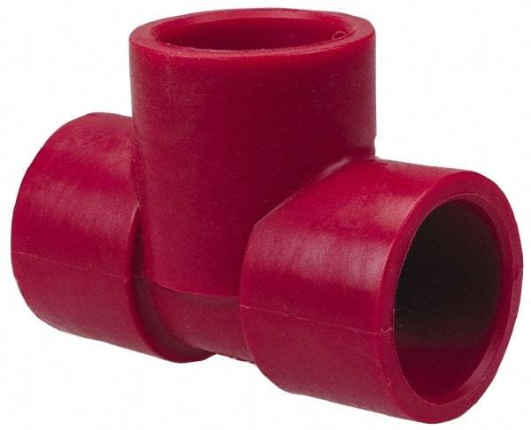 NIBCO - 1/2" PVDF Plastic Pipe Socket Tee - Schedule 80, S x S x S End Connections - Americas Industrial Supply