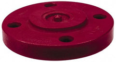 NIBCO - 4" Pipe, 9" OD, PVDF Blind Pipe Flange - Schedule 80, Red - Americas Industrial Supply