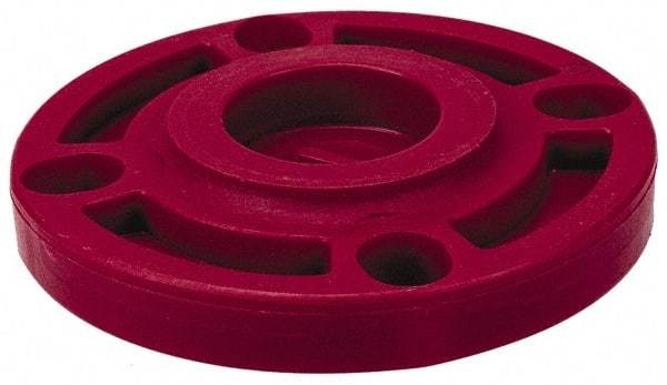 NIBCO - 2" Pipe, 6" OD, PVDF Blind Pipe Flange - Schedule 80, Red - Americas Industrial Supply