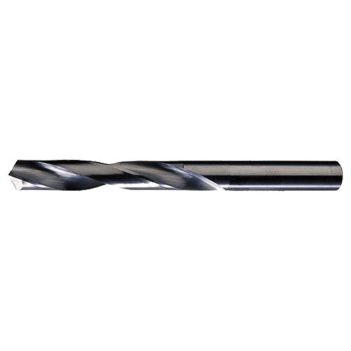 ‎#6 Dia. × 0.204″ Shank × 1-3/4″ Flute Length × 3″ OAL, 118°, Bright, 2xD Flute, Round Solid Carbide Drill - Exact Industrial Supply