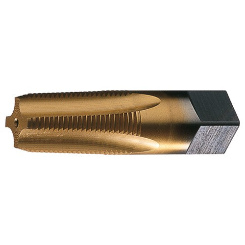 ‎3/8-18 NPT 4 Flute Taper Pipe HSS Medium Hook Taper Pipe Tap- Bright - Exact Industrial Supply