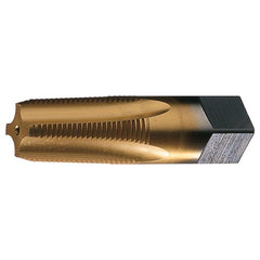 ‎3/8-18 NPTF 4 Flute Taper Pipe HSS Medium Hook Taper Pipe Tap- Bright - Exact Industrial Supply