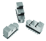 Hard Solid OD Jaws for 6" 3-Jaw Bison Scroll Chuck- 3 Piece Set - Americas Industrial Supply