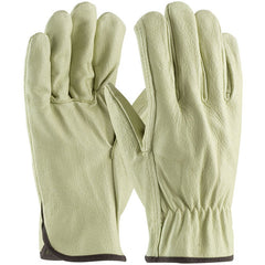 ‎70-301/L Leather Drivers Gloves - Top Grain Pigskin Leather Drivers - Economy Grade - Straight Thumb - Exact Industrial Supply