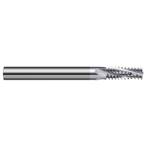 ‎0.1150″ Cutter Diameter × 0.2500″ (1/4″) Length of Cut Carbide Multi-Form #8-32 Thread Milling Cutter, 3 Flutes, TiB2 Coated - Exact Industrial Supply
