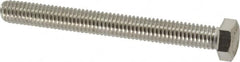 Value Collection - 3/8-16 UNC, 3-1/2" Length Under Head Hex Head Cap Screw - Fully Threaded, Grade 18-8 Stainless Steel, Uncoated, 9/16" Hex - Americas Industrial Supply