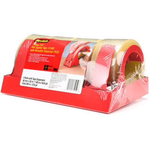 Scotch Box Sealing Tape with Dispenser PSD2 Clear 48 mm × 50 m - Americas Industrial Supply