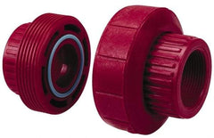 NIBCO - 1-1/2" PVDF Plastic Pipe Threaded Union - Schedule 80, FIPT x FIPT End Connections - Americas Industrial Supply