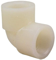 NIBCO - 1-1/2" PVDF Plastic Pipe 90° Elbow - Schedule 80, FIPT x FIPT End Connections - Americas Industrial Supply