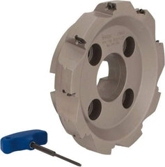 Iscar - 9 Inserts, 8" Cut Diam, 2-1/2" Arbor Diam, 0.56" Max Depth of Cut, Indexable Square-Shoulder Face Mill - 0/90° Lead Angle, 2-1/2" High, AD..1505.. & HM90 AD..1505.. Insert Compatibility, Series HM90 - Americas Industrial Supply